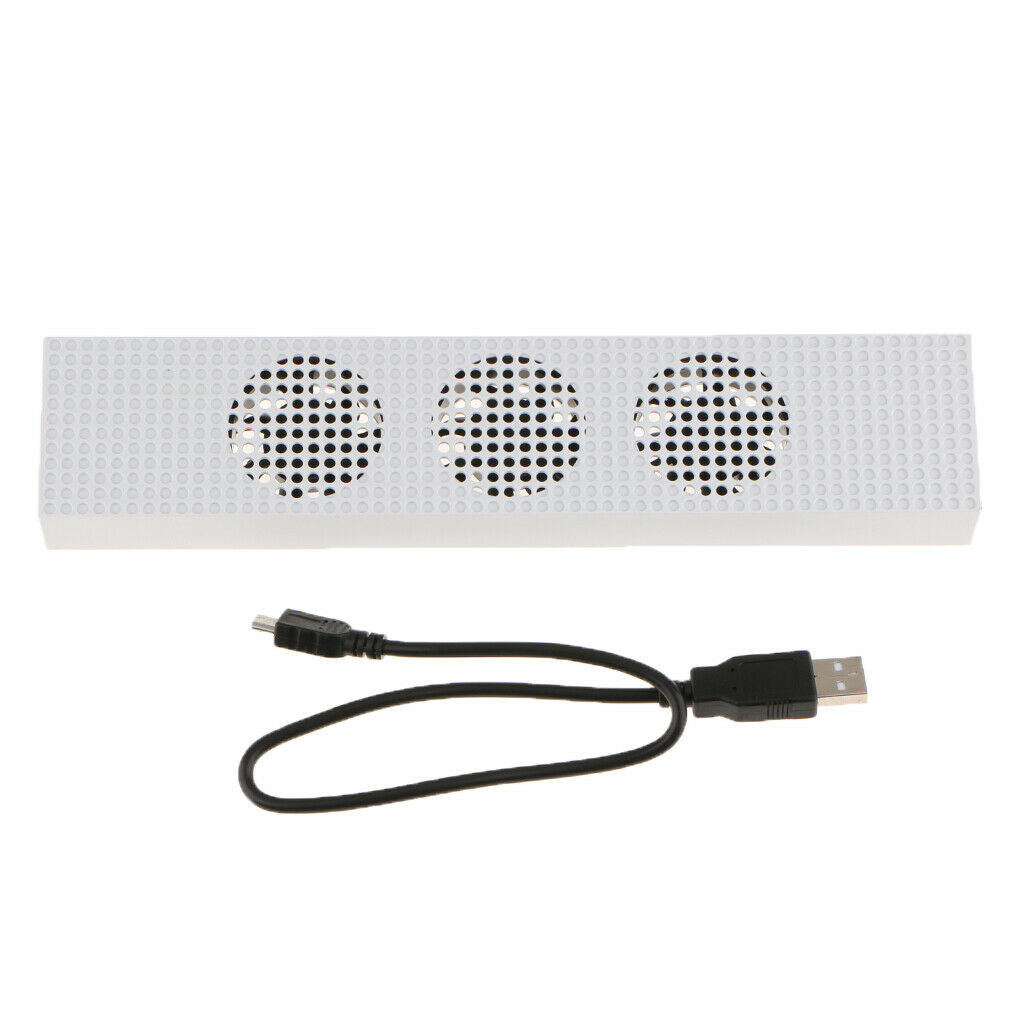 Cooler Fan 2 USB External 3-Fan Cooling Fan for Xbox One S Gaming Console Host