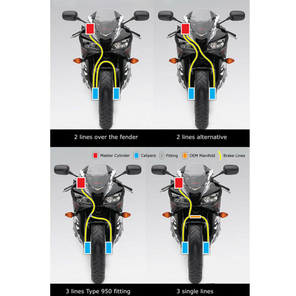 Steel Brake Clutch Oil Hoses Line Pipe Blue for Motorcycle Dirt Bike  50mm