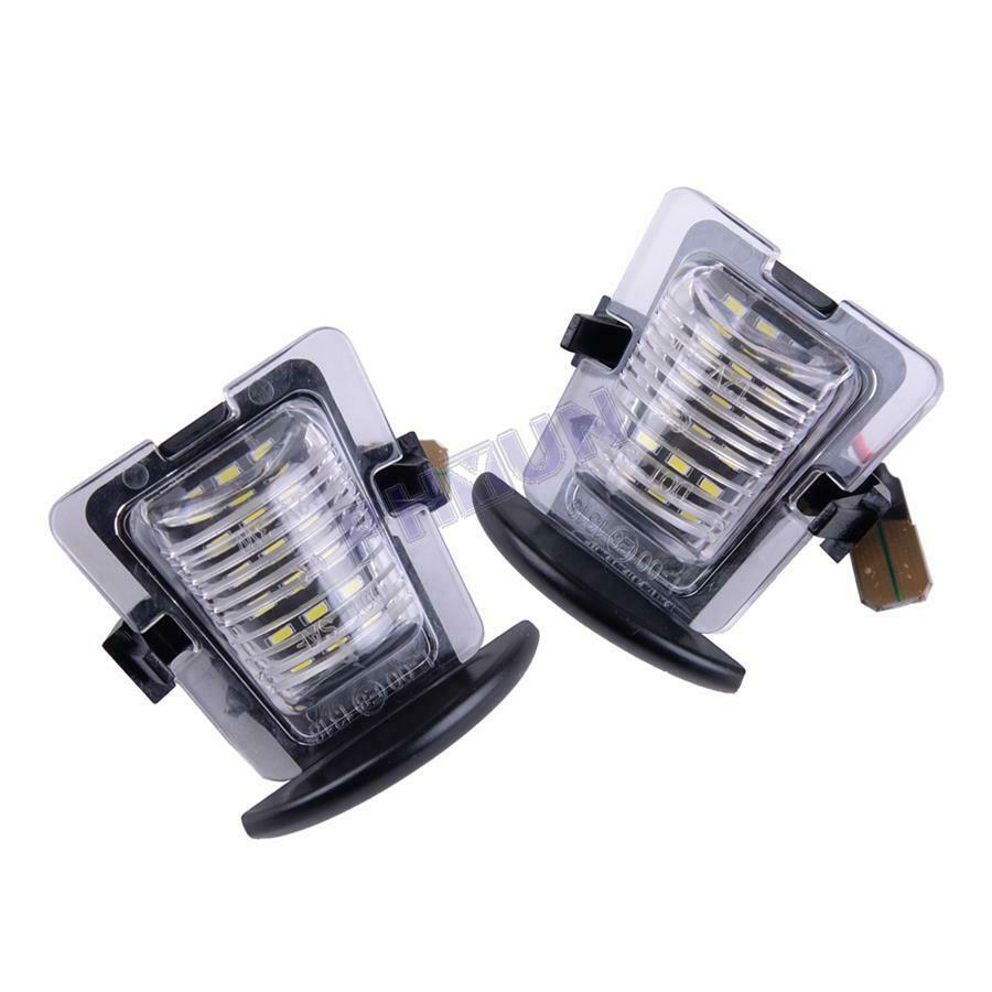 For 07-18 Jeep Wrangler JK Rear License Plate Light Bumper Lamp Clear Lens White