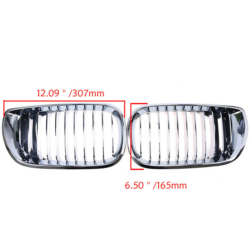 Pair Front Bumper Kidney Grille For BMW 3Series E46 320i 325xi 330xi Sedan 01-05