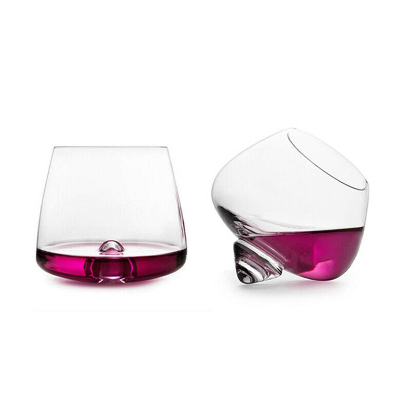 Rotate Tumbler Whiskey Glass Top Belly Cigar Whisky Cocktail Drinking Wine  Rf