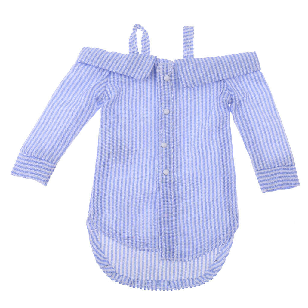 Striped Shirt Leaking Shoulder Tops Party Outfit for 12inch Blythe Momoko Licca
