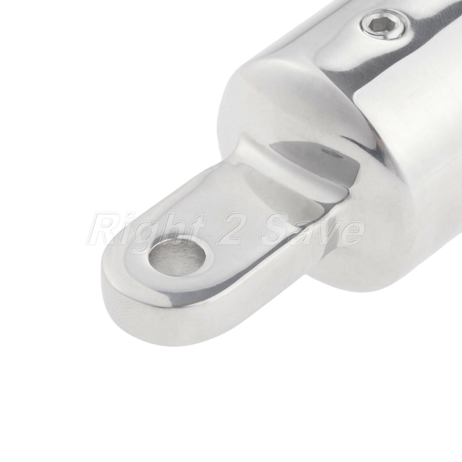 2Pcs Bimini Eye End Top Caps 316 Stainless Polished Hardware Marine for 1" Tube