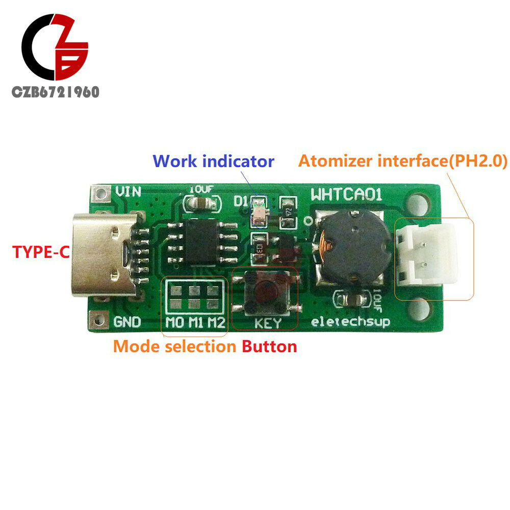Mini Type-C Mini Humidifier Humidifier Controller Atomizer DIY Kit DC 3.7-5.5V