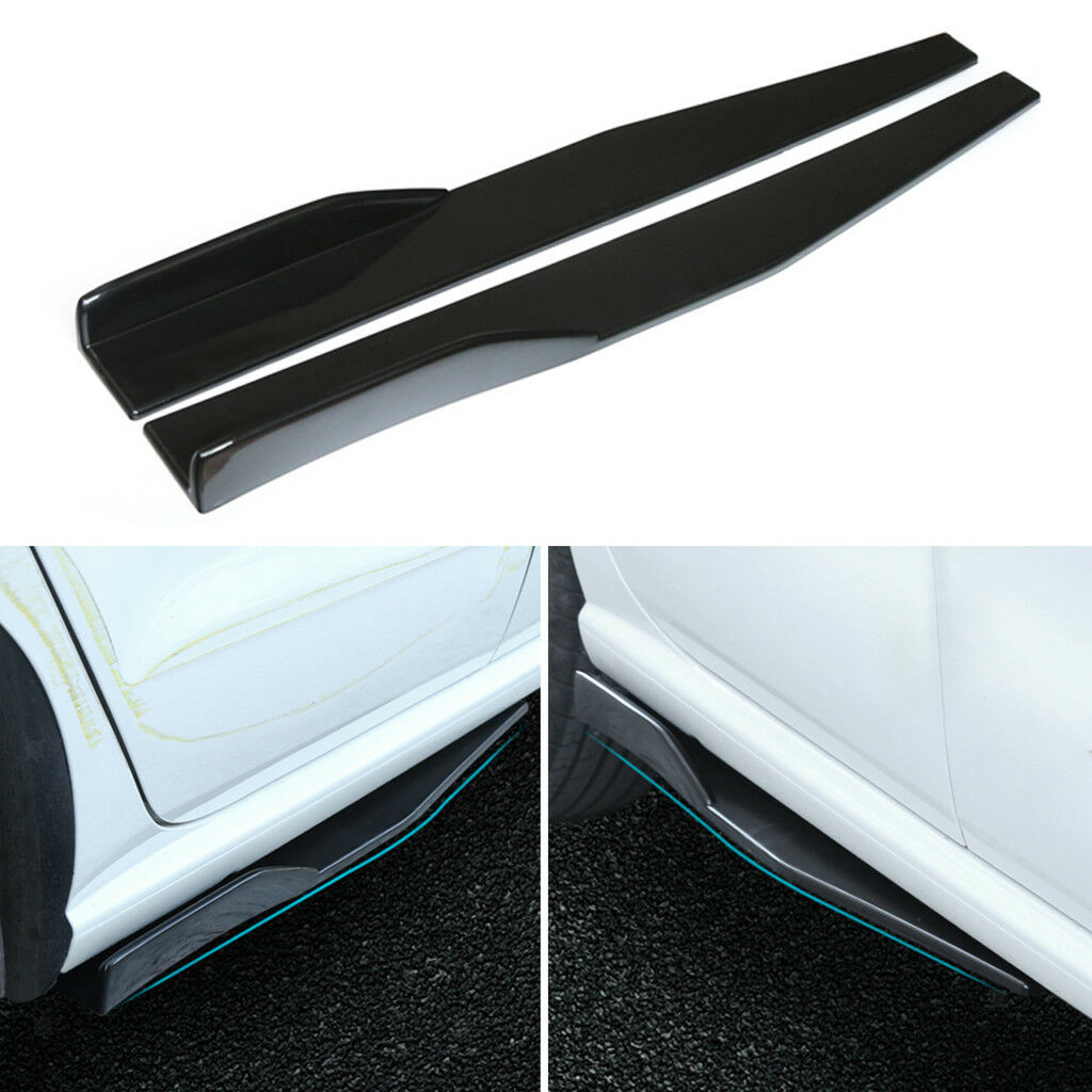 Pair 29.5'' Car Body Side Skirt Strake Extension Splitter Moulding Universal