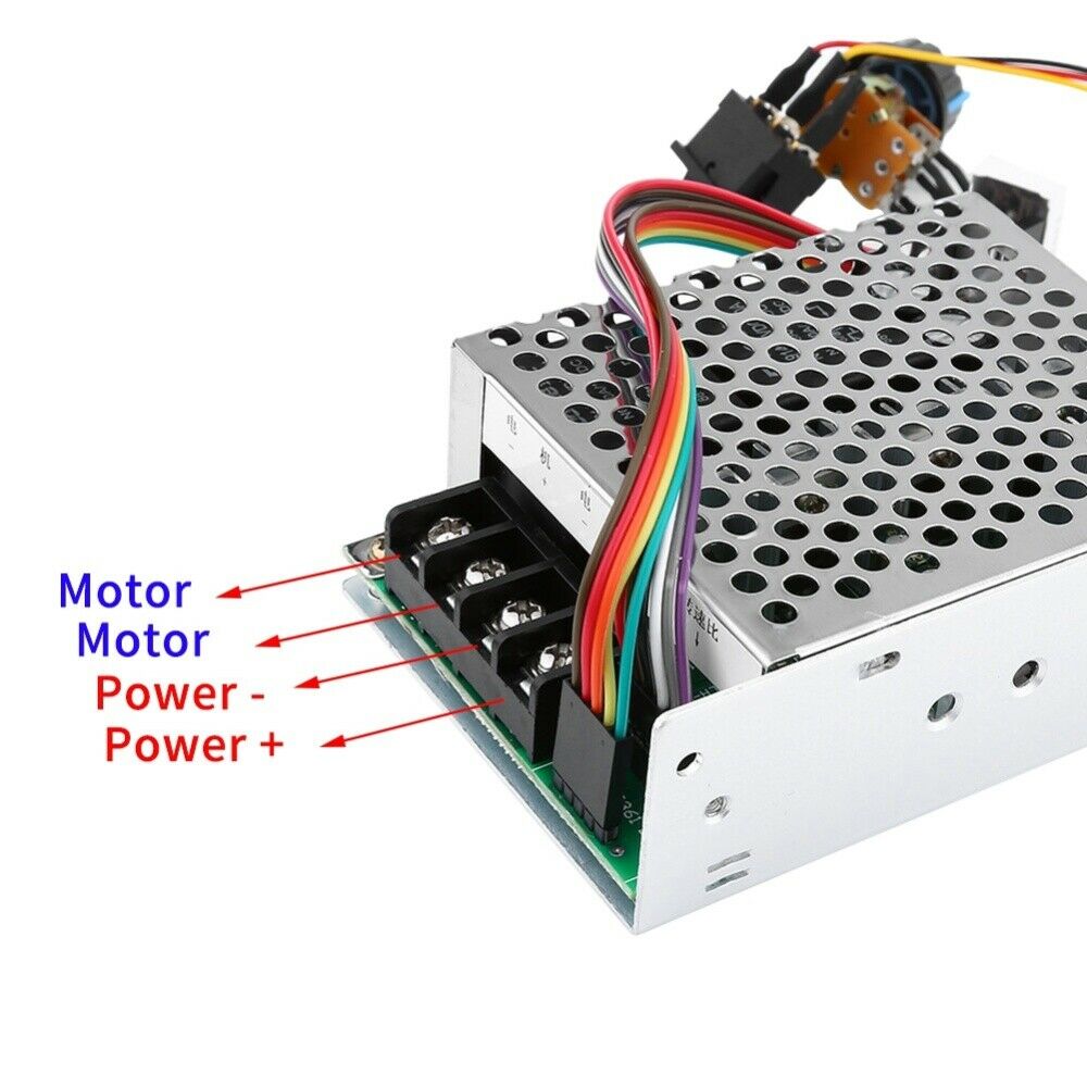 DC10V-55V 12V 24V 48V 60A PWM DC Motor Speed Controller CW CCW Reversible Switch