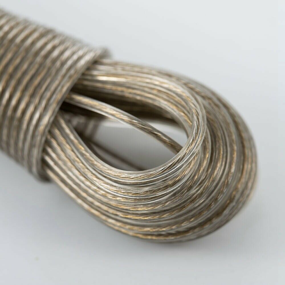Heavy Steel Core Washing Clothes Plastic Coated Clothes Line Clothesline Rope US