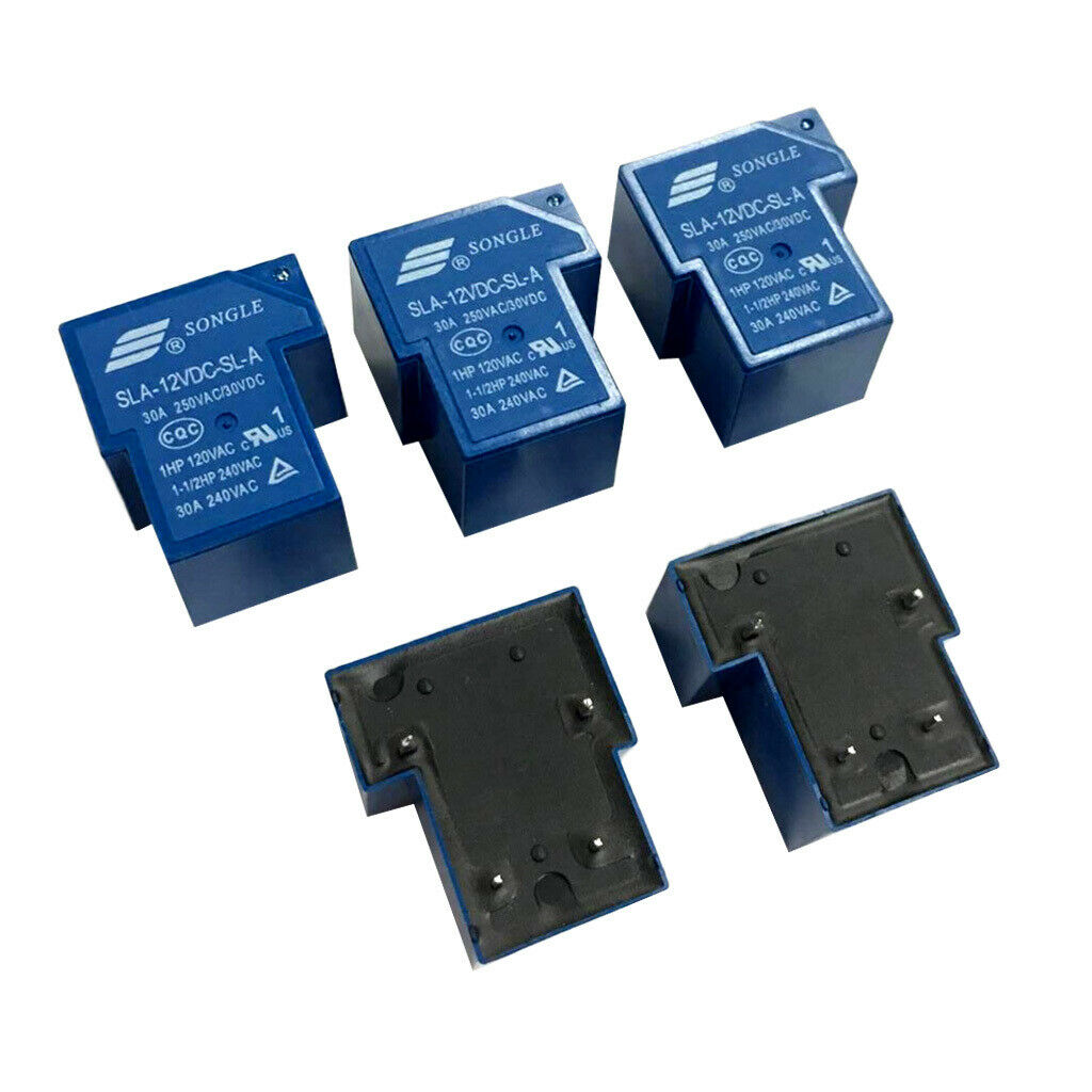 5pcs 24V 1 CH Relay SLA-12VDC-SL-C 250V AC 30V 30A DC 6 pin Workshop