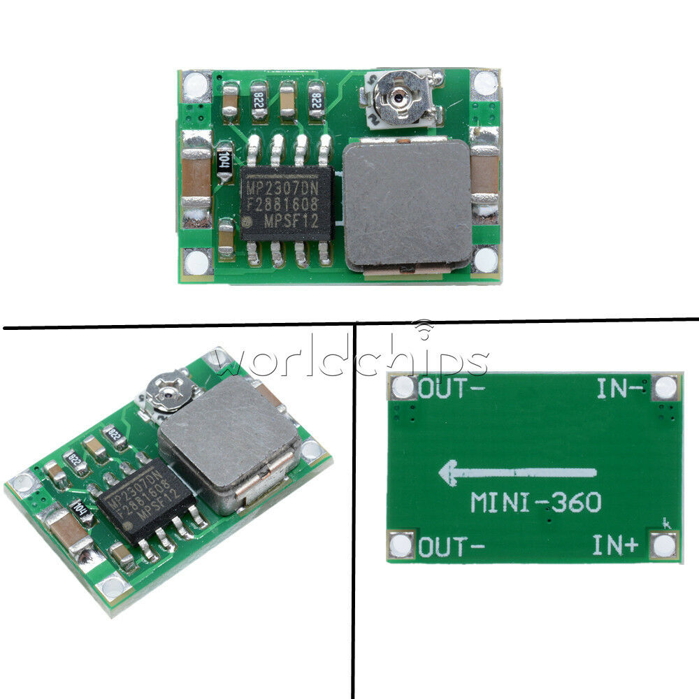 10Pcs Mini 360 DC-DC Converter Step Down Adjustable 3V 5V 16V Power MP2307 Chip