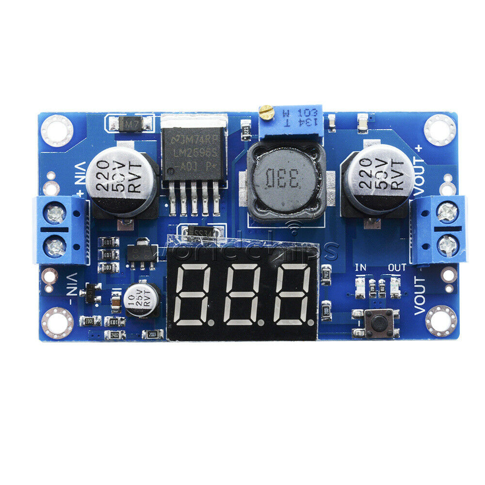 2A Step Down Converter DC-DC 4V-40V to 1.25V-37V LM2596 LED 3A Max Buck Module