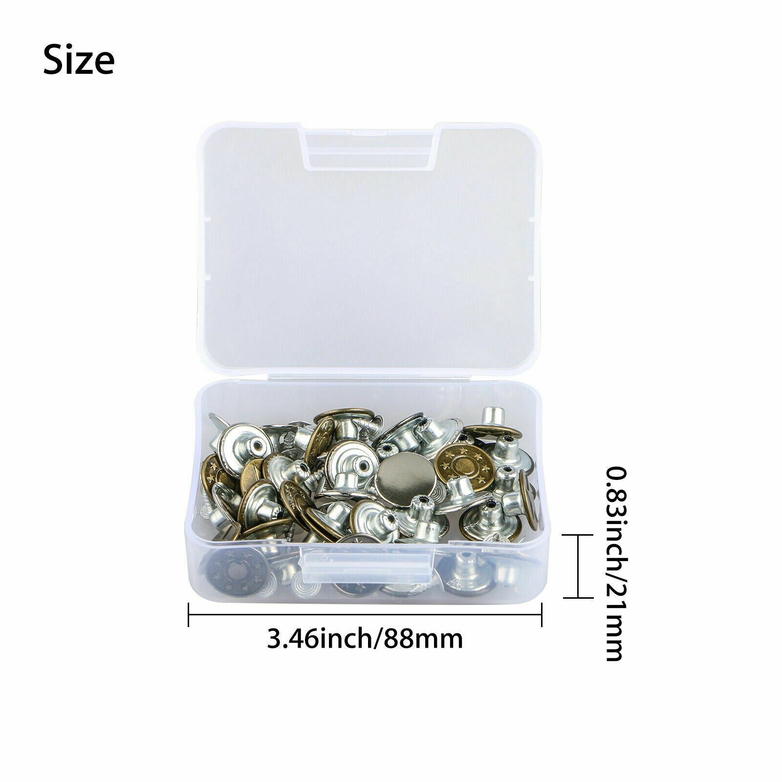 40 Sets Metal Jeans Button Tack Buttons Replacement Kit Repair For Sewing Pants