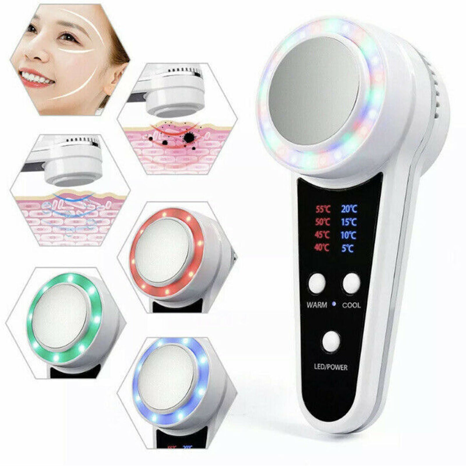 Photon Skin Rejuvenation Skin Lifting Firming Facial Cool Spa Facial Massager