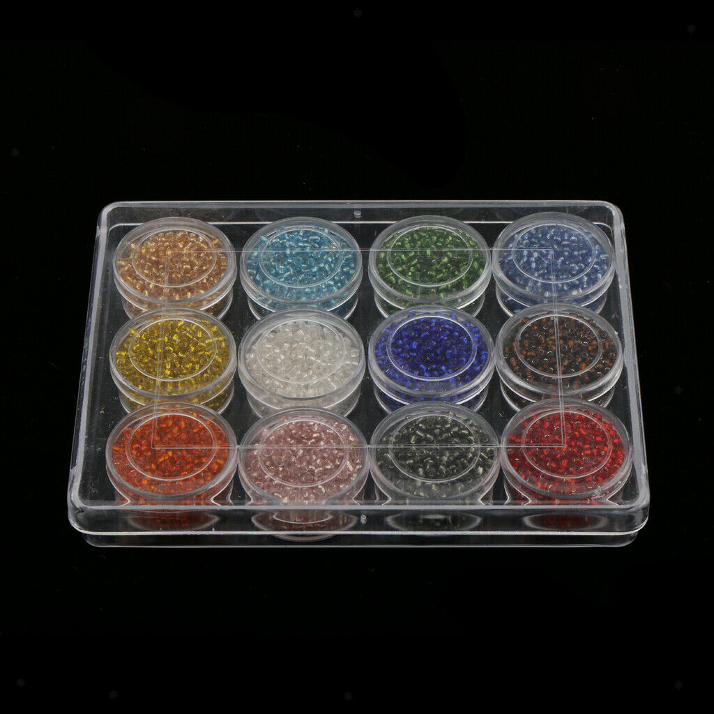 3600Pcs 2mm Round Czech Glass  Spacer Beads Jewelry Making DIY Crafts