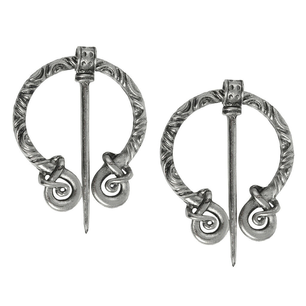 2pcs Viking Norse Brooches Retro Shawl Coat Scarf Collar Jewellery Pin