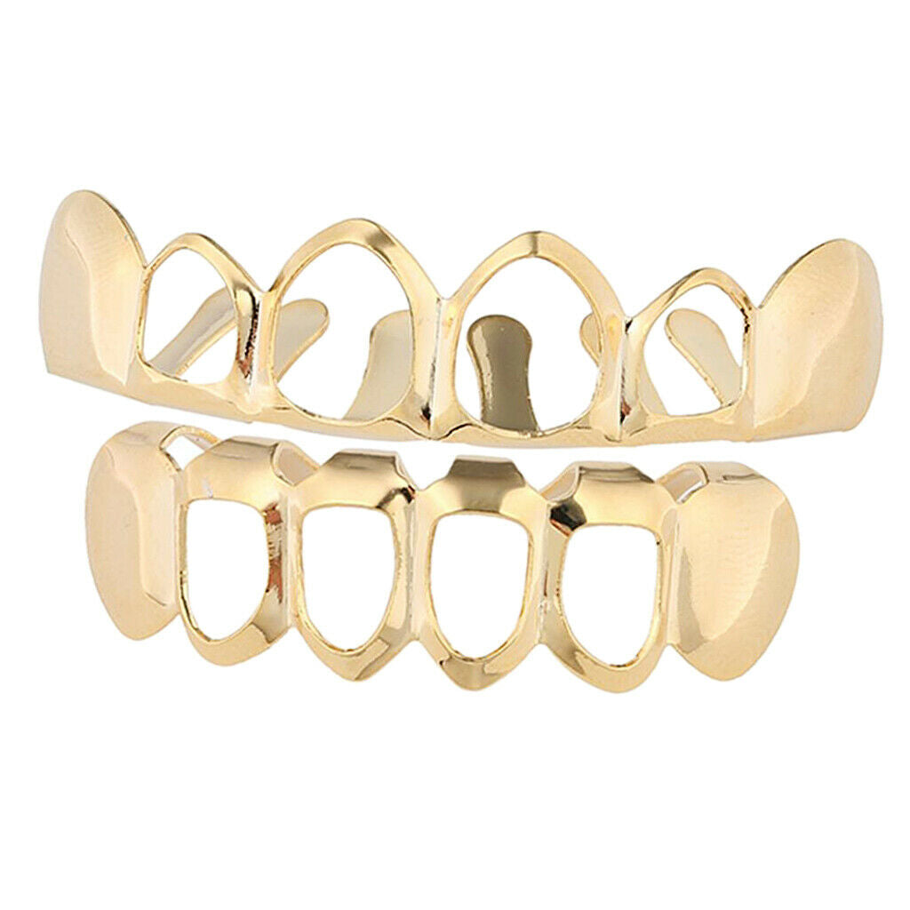 Hip Hop Teeth Grills Hollow Vampire 6 Fang Party Dental Grills Joker Costume