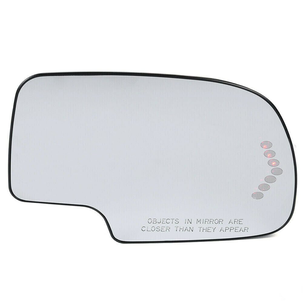 Heated LED Turn Signal Right Passenger Mirror Glass Fit 03-07 Chevy GMC Cadillac