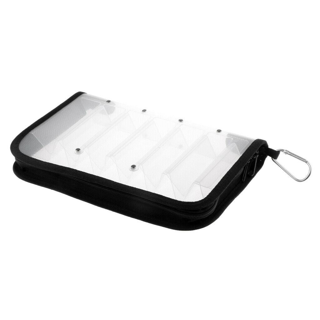 Clear Waterproof Wallet Fishing Lure Pouch Durable 12 Compartment Accessary