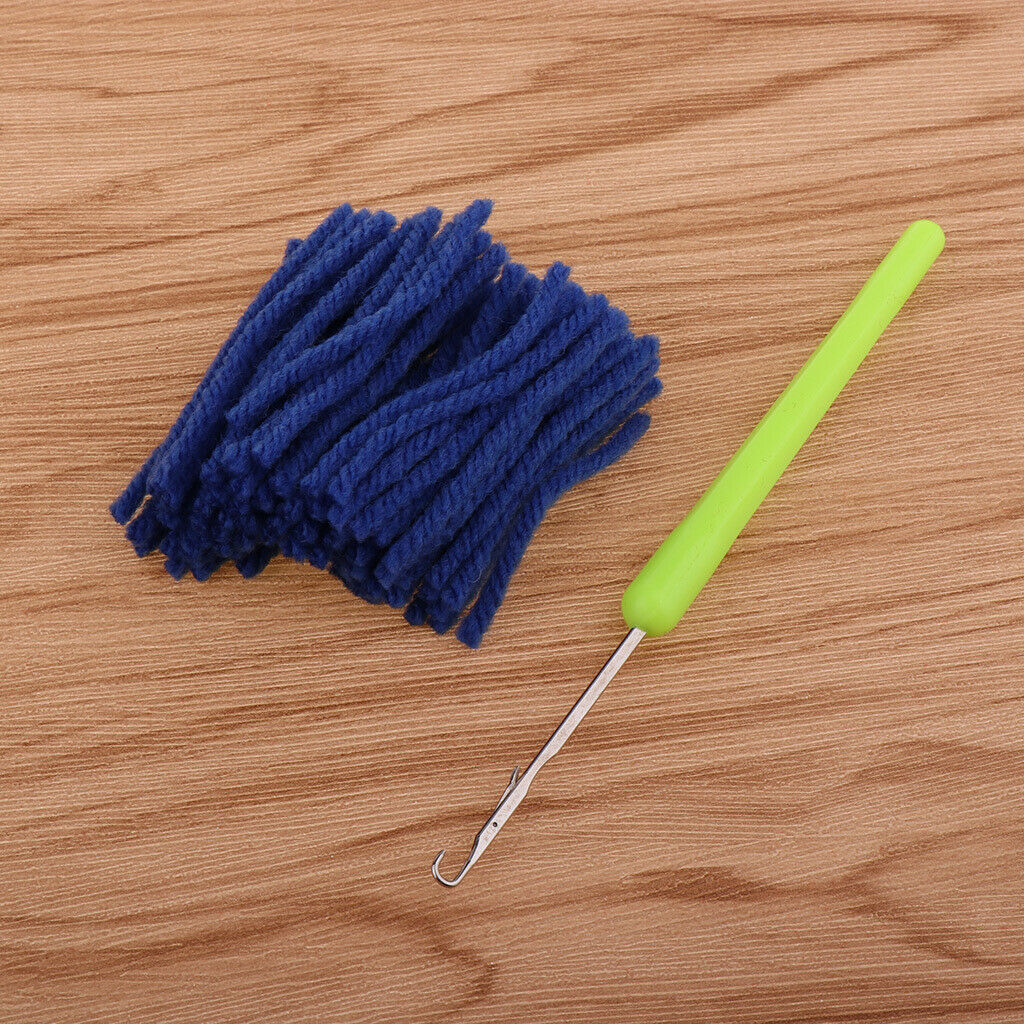 Latch Hook Kits Round Rug Making Package for Beginners Adults - Flag &