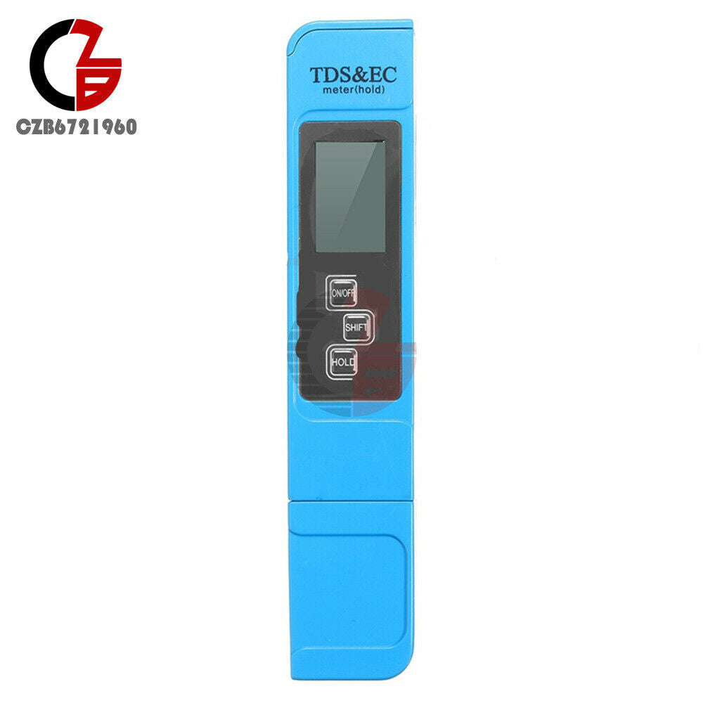 Blue Digital TDS&EC Meter Tester EC-1 Aquarium Water Quality Test Pen 0-9990ppm