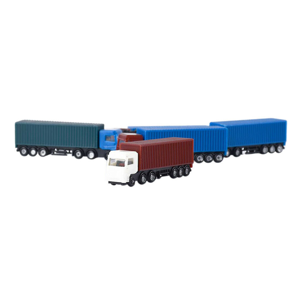 5pcs Trains Models Kits 1/150 Truck Vehicle Toys Cars Parking Street Layout