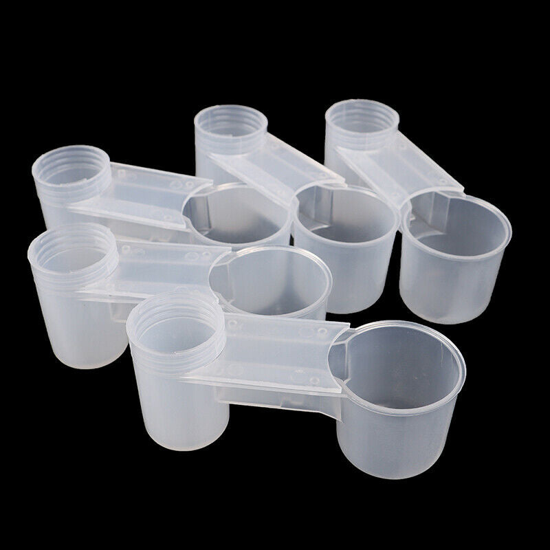 5Pcs Plastic Bird Feeder Clear Water Bottle Drinker Cup for Pigeon BirdJCAUJCDD