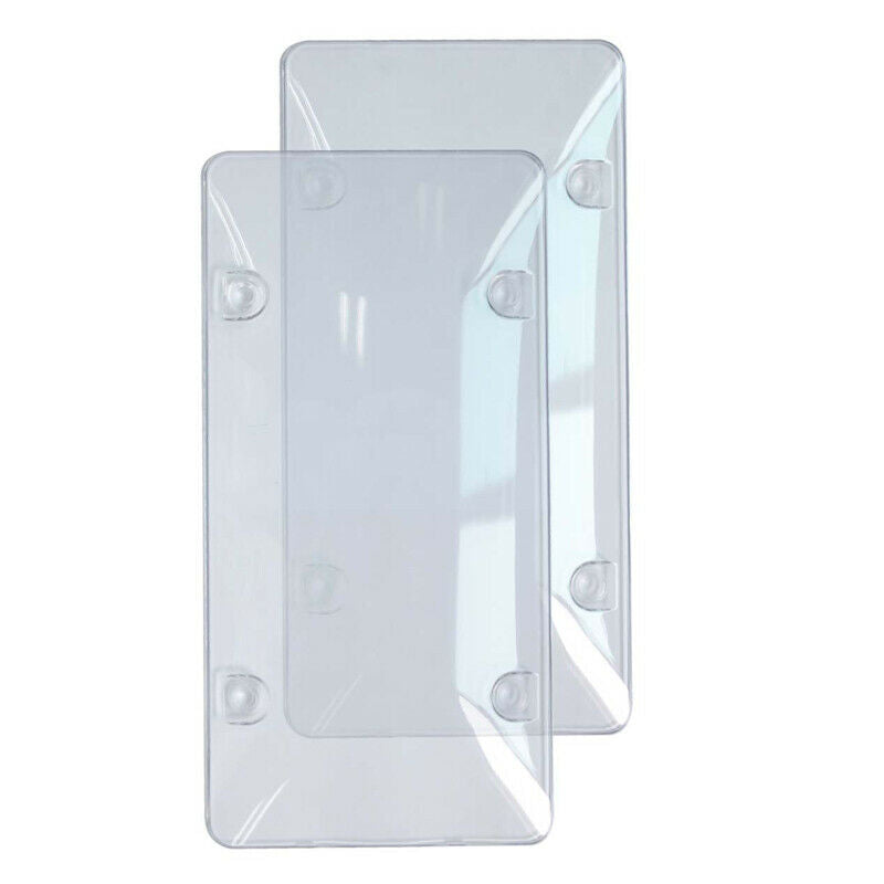 2PCS 6x12â€˜â€™ novelty Clear Flat License Plate Cover Shield Plastic Tag Protector