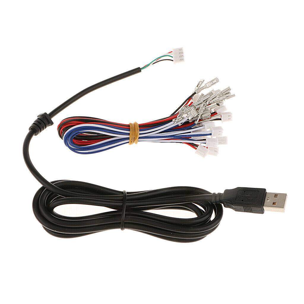 Arcade DIY Parts USB Encoder to PC Joystick 10 Buttons Replace Parts Black