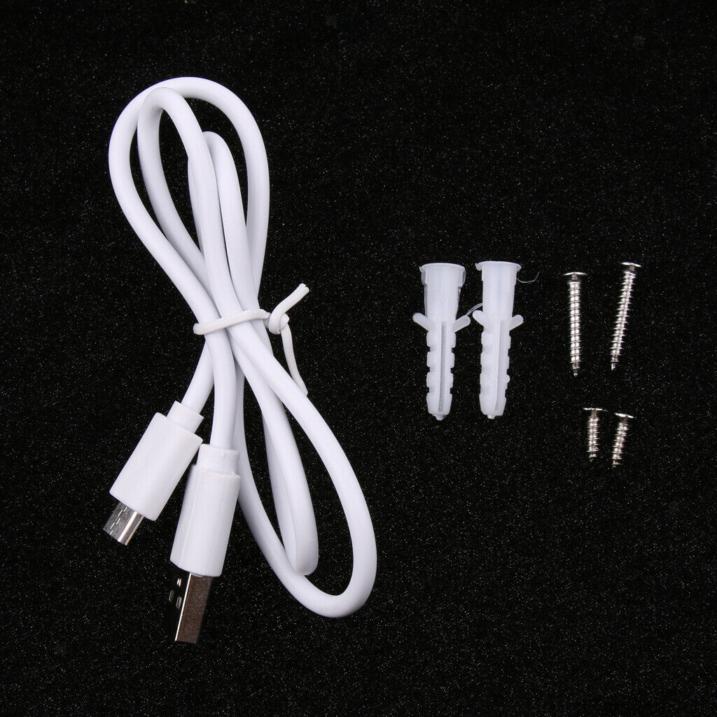 USB Rechargeable PIR Motion Sensor Sconce Wall Lamp Night Light Warm White