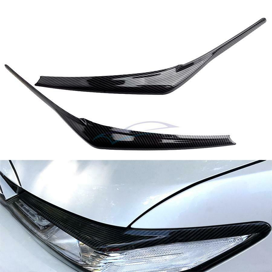 2× Wearproof ABS Headlight Eyelid Cover For 2018-2021 Toypta Camry LE XLE SE XSE