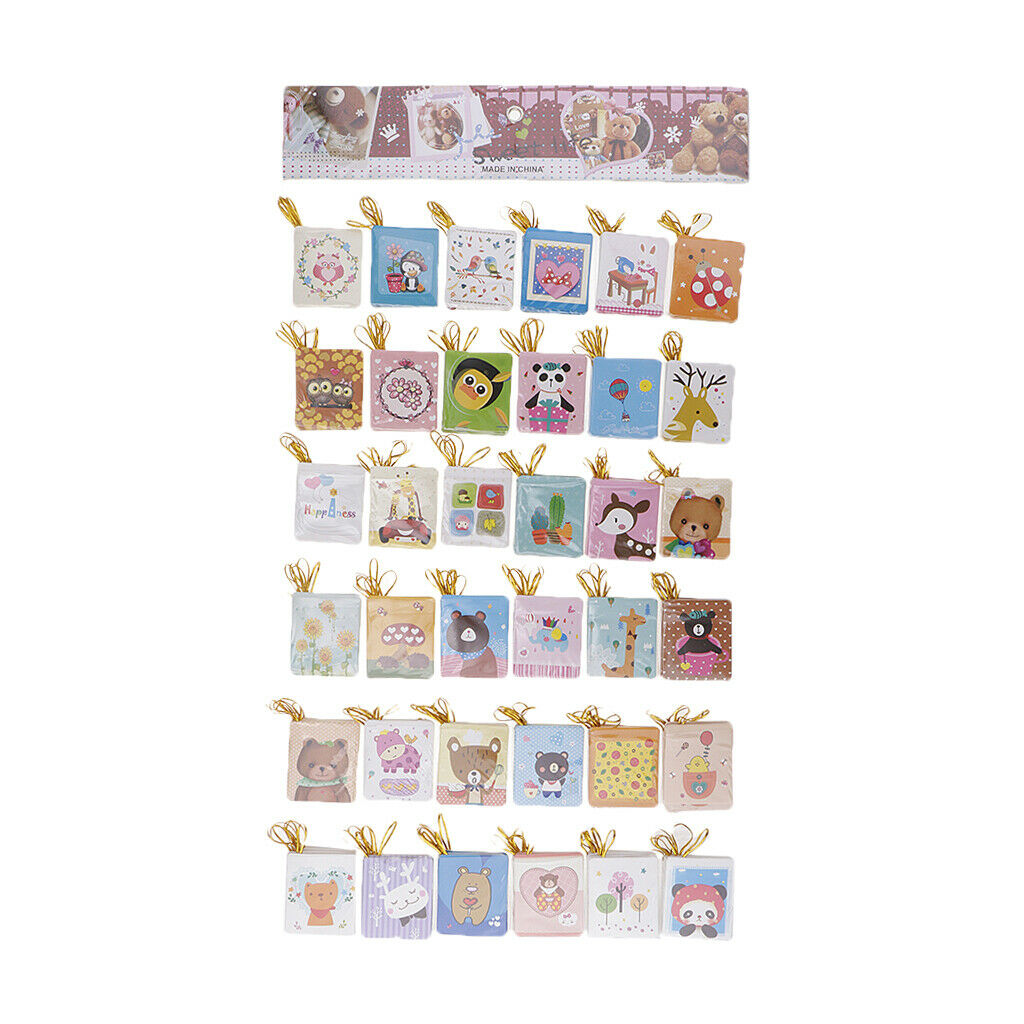 216 Pieces Cartoon Animal Message Note Cards Hanging Gift Card Party Supply