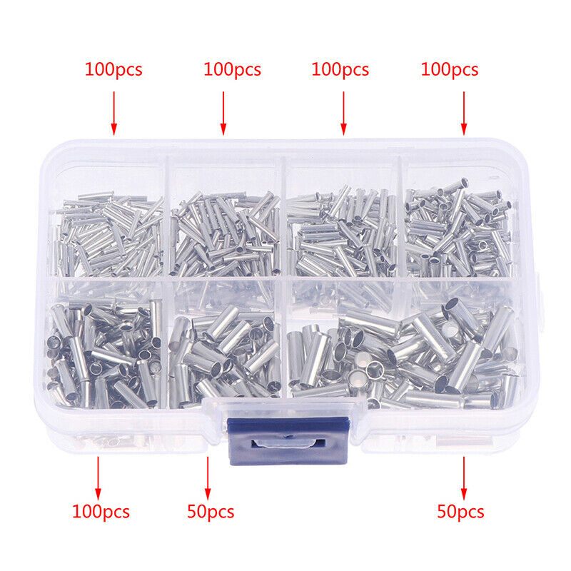 600Pcs 0.5-6.0mm2 Bootlace Ferrules Cord End Electrical Cable Crimp Terminal LS