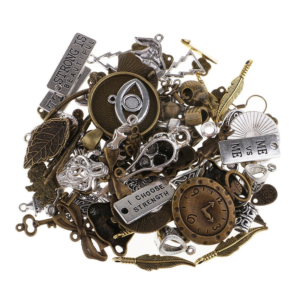 100g Charms Jewelry Making Accessories Steampunk Bead Pendants Wedding Party