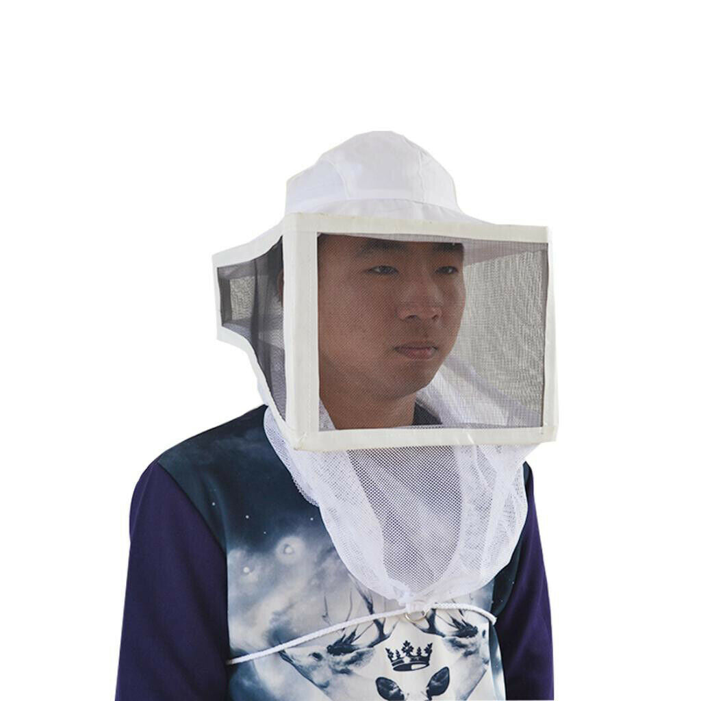 1x Beekeeping Bee Veils Round Hat Mosquito Fly Head Net Face Protection