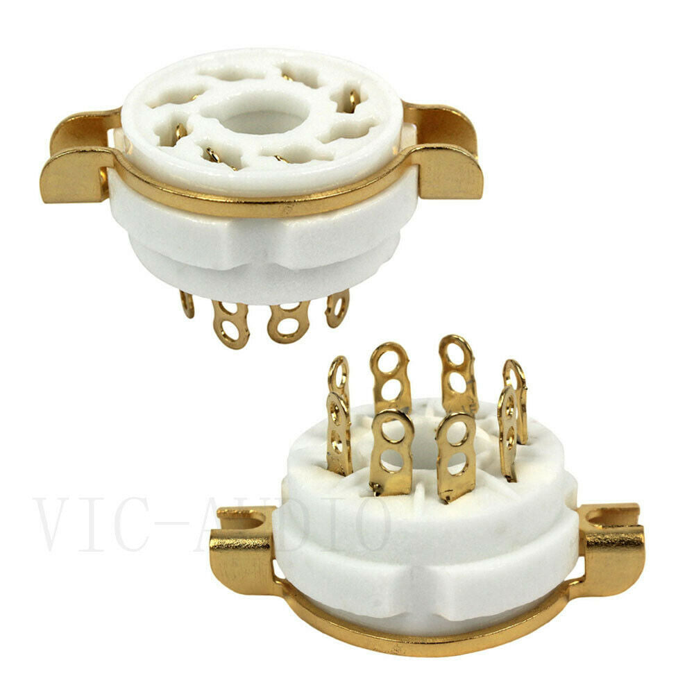 10PCS Ceramic 8PIN Tube Socket K8A For  EL34 6L6 GZ34 KT88 6SN7 Vacuum Tube Amp