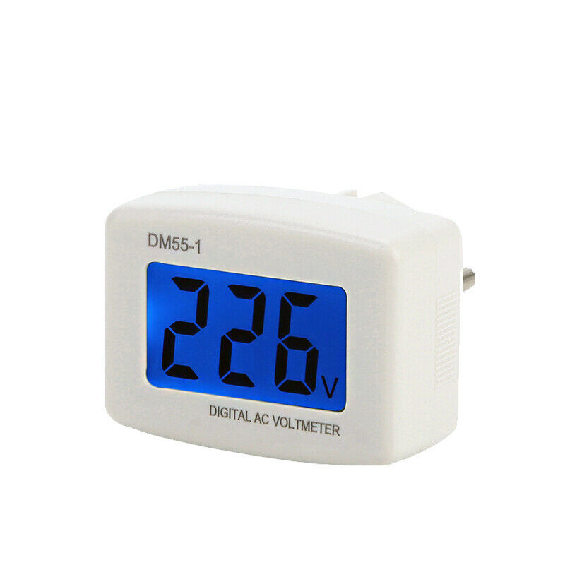 Digital DM55-1 LCD Voltage Test Monitor US Plug In Volt Meter AC 80-300V D8H8