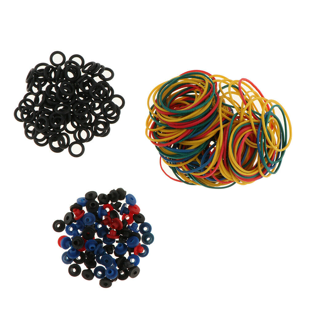 Tattoo Supplies 100 Needle Grommets Nipples+100 Rubber Band+100 O-Rings Set