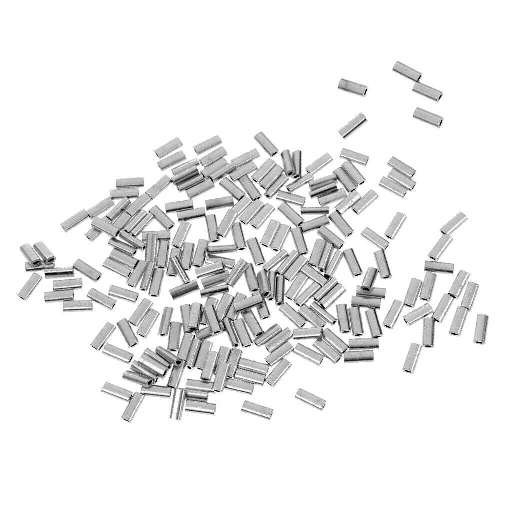 1000pcs Aluminum Alloy Fishing Line Crimp Wire Leader Sleeve Connector 1.0mm
