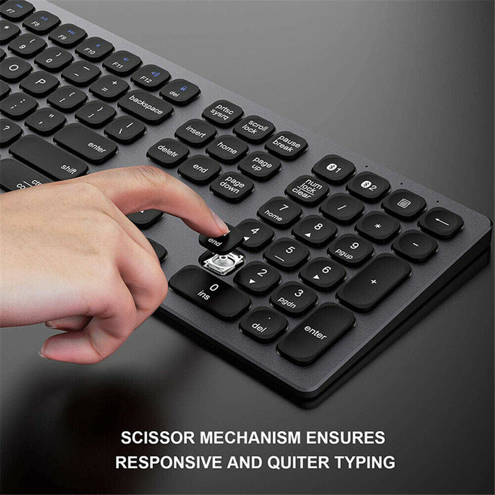 Rechargeable BT Keyboard Wireless Type-C Aluminum Keyboard For Android Windows
