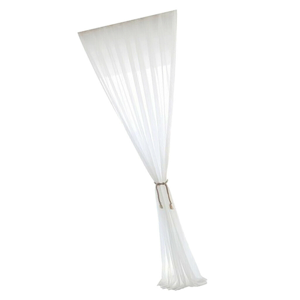 2 Pcs ElÃ© White Chiffon Slot Top Curtain Bedroom Window Panel 55x94 Inches
