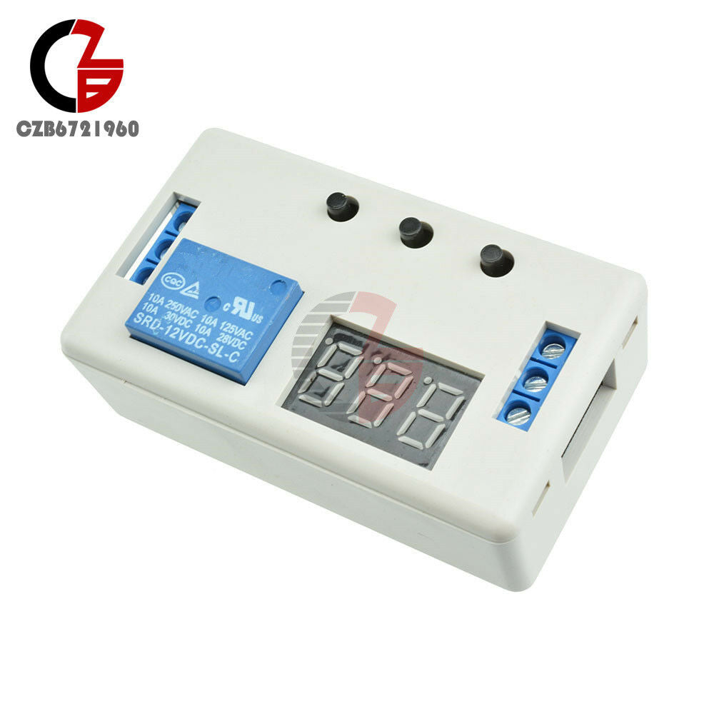 LED Delay Timer Control Switch Relay Module Automation 12V with case