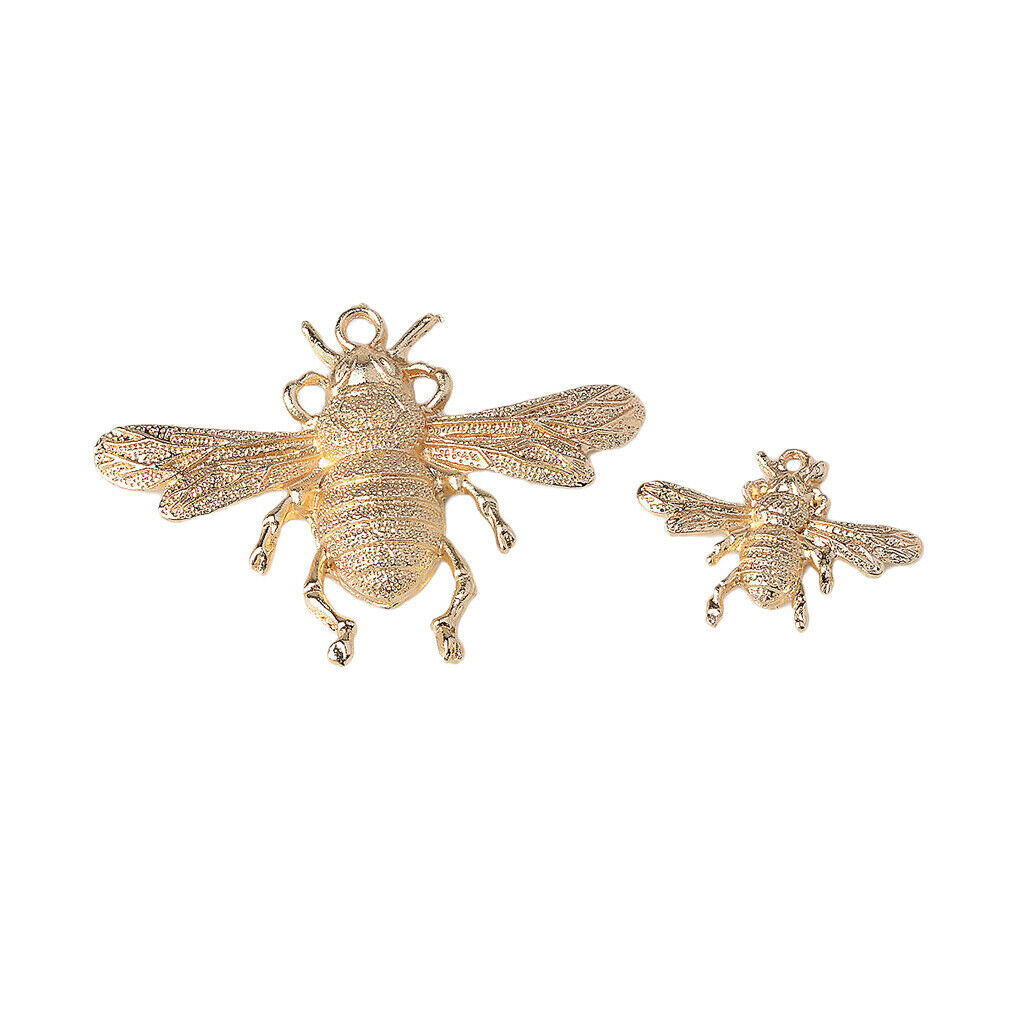 6pcs Metal Bee Shape Flatback Sewing Button Garment Bags Decor Applique