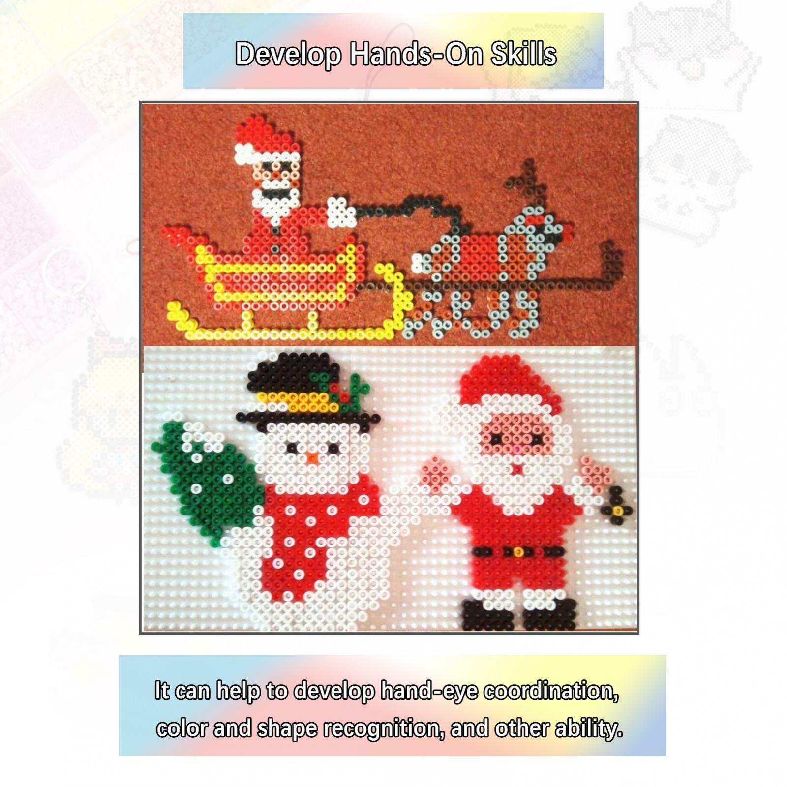 3pcs Round Perler Hama Beads Peg Board Pegboard Template Kids DIY Toys