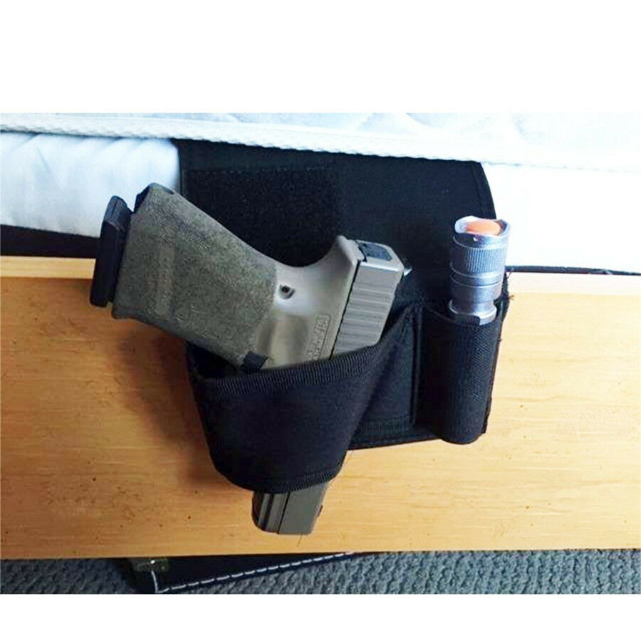 1x Adjustable Under Mattress Bed Seat Auto Car Seat Pistol Handgun Holster Cover