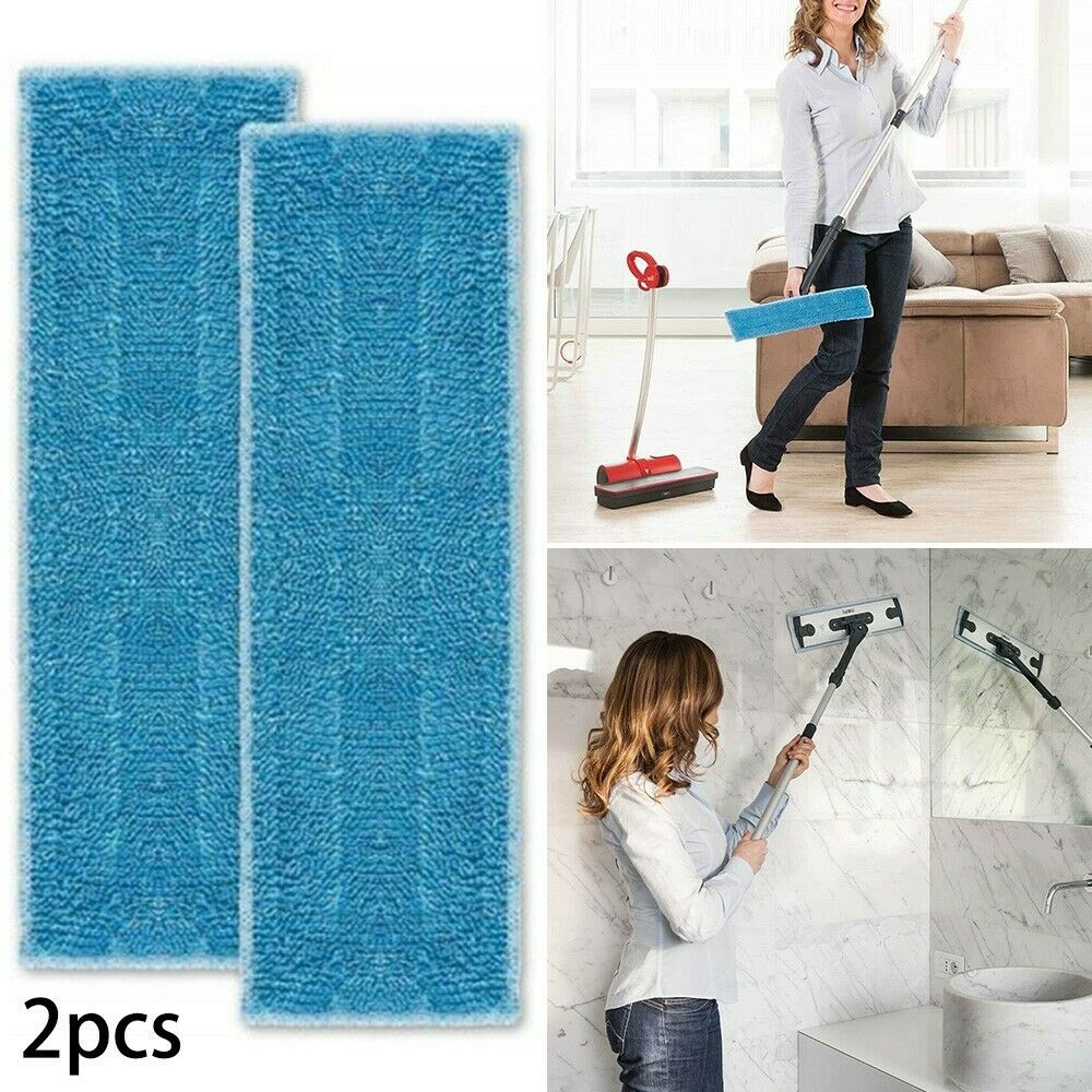 2PCS Washable Reusable Microfibre Mop Cloths For Polti Moppy Steam Engine