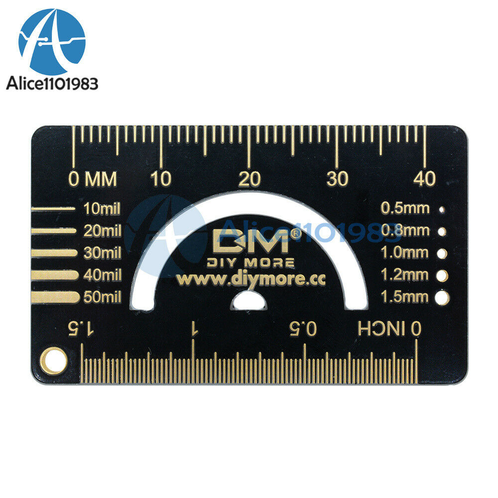 5PCS 4CM Multifunctional FR4 PCB Ruler Measuring Tool Angle Measure Meter