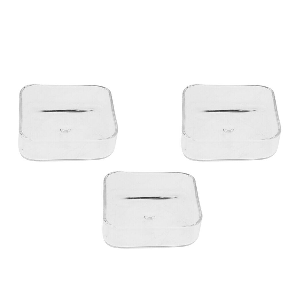 3 Pcs Aquarium Fish Tank Shrimp Feeding Food Dish Feeder Container Square