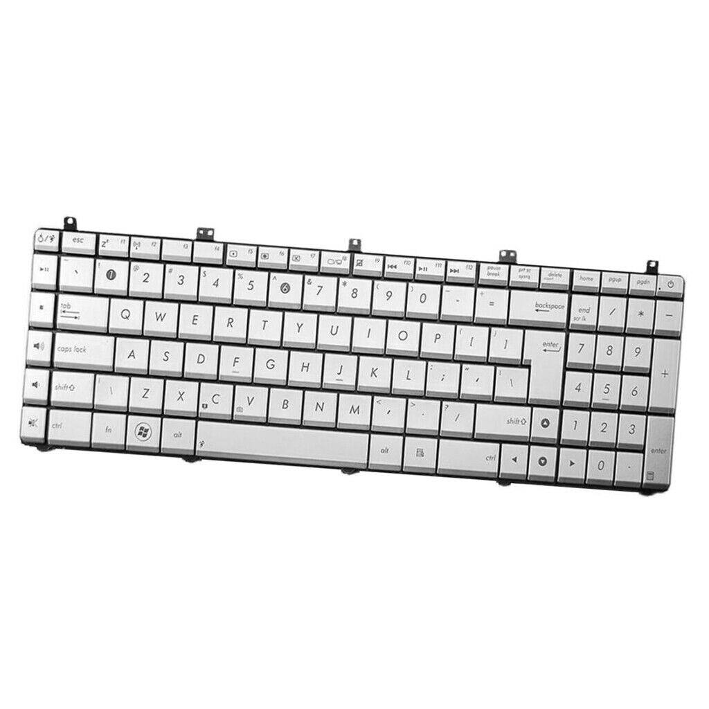 Laptop white US keyboard without backlight for ASUS N75 N75S