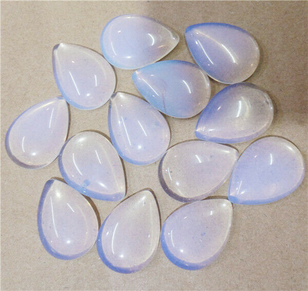 15Pcs 25x18x6mm Wholesale White Opal Teardrop Cab Cabochon DIY Jewelry HH9663