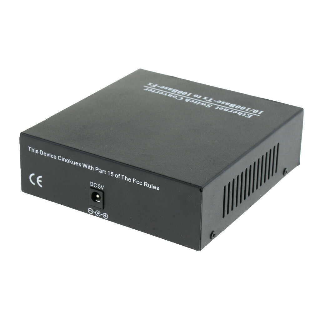 10/100Mbps Fiber Optic Ethernet Media Converter Gigabit 8 Plug