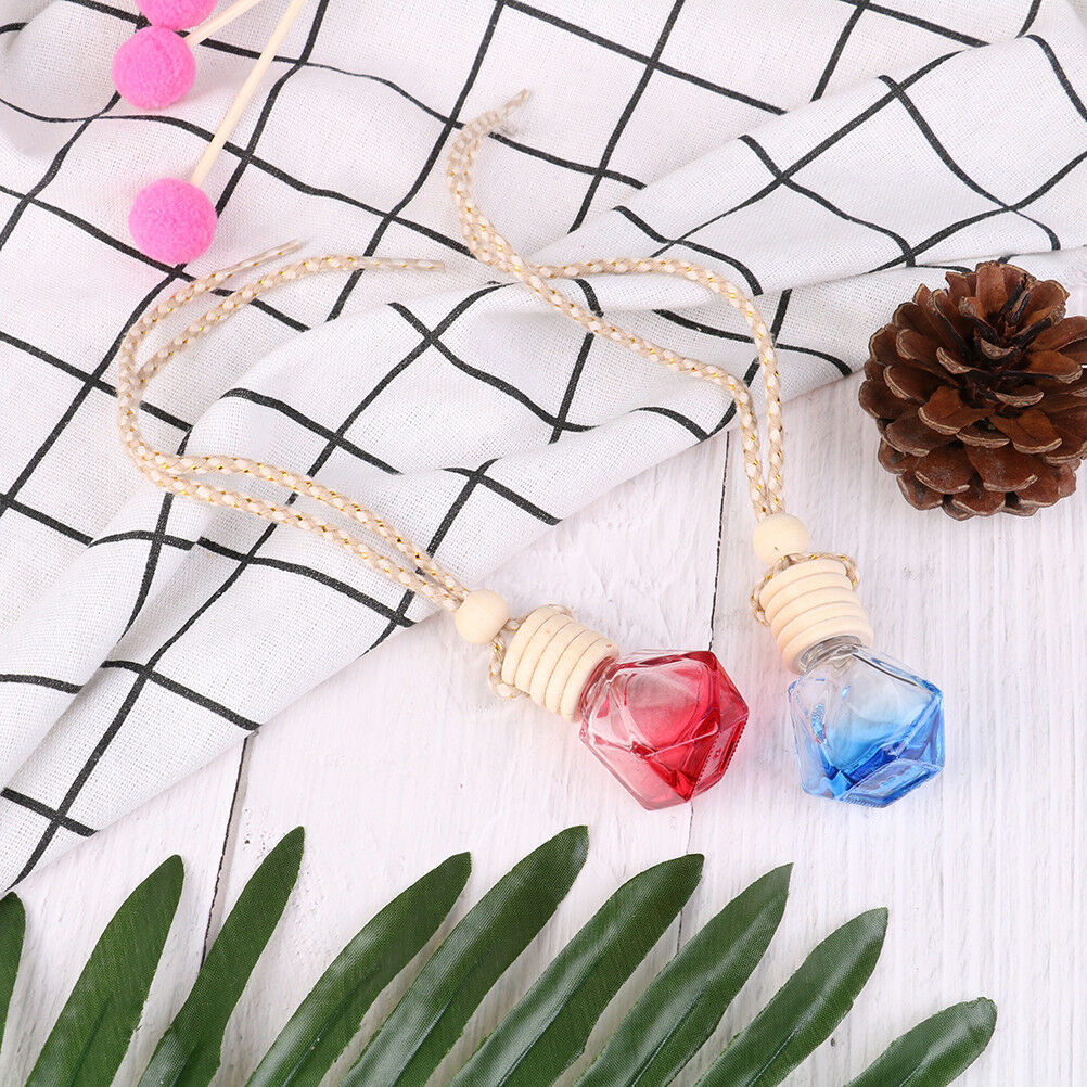 Car hanging empty glass bottles car perfume bottle pendant auto ornament .l8